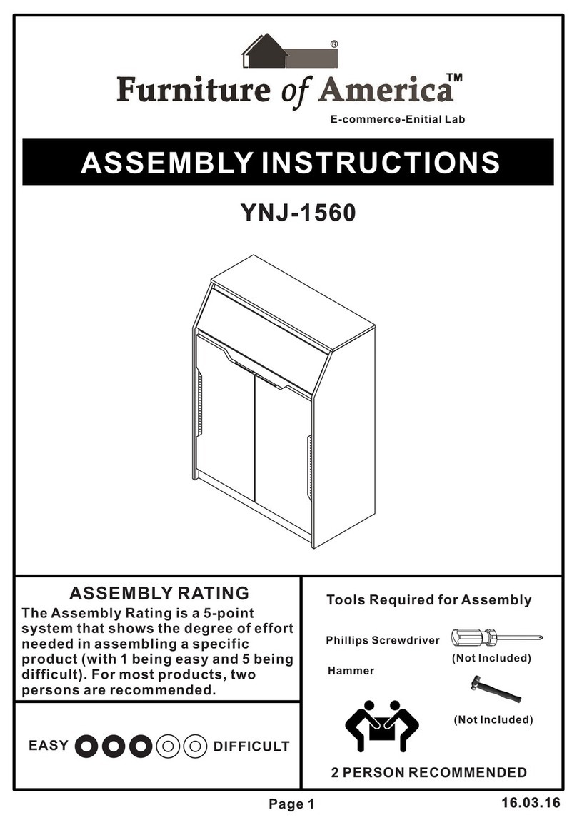 Furniture of America YNJ-1560 Assembly instructions