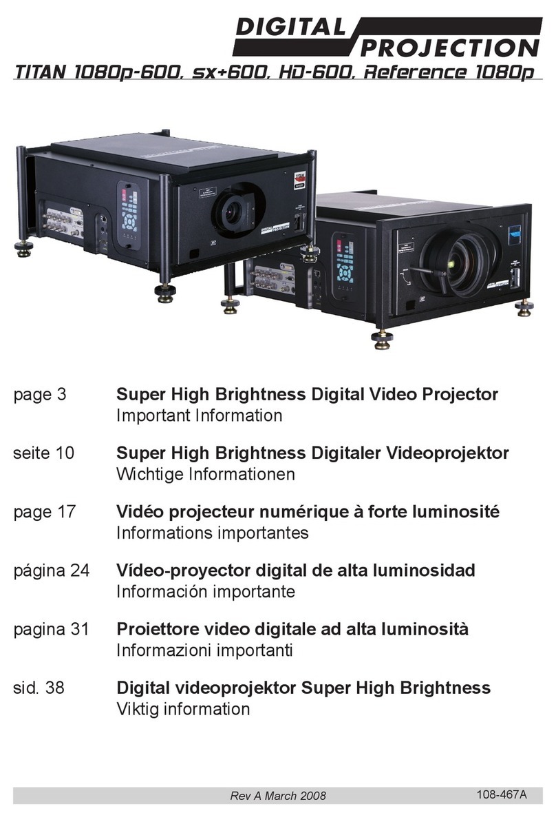 Digital Projection TITAN 1080p-600 Operating manual
