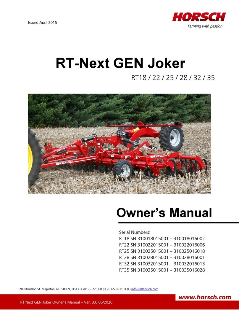 horsch RT18 User manual