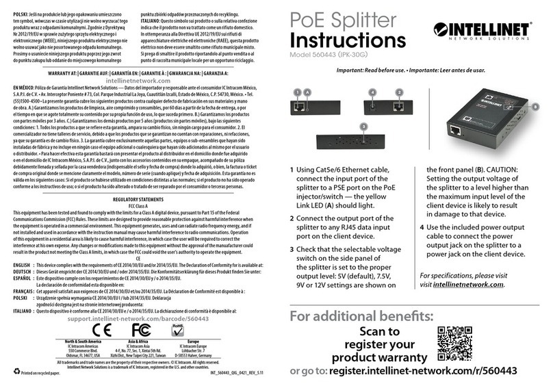 Intellinet IPK-30G User manual
