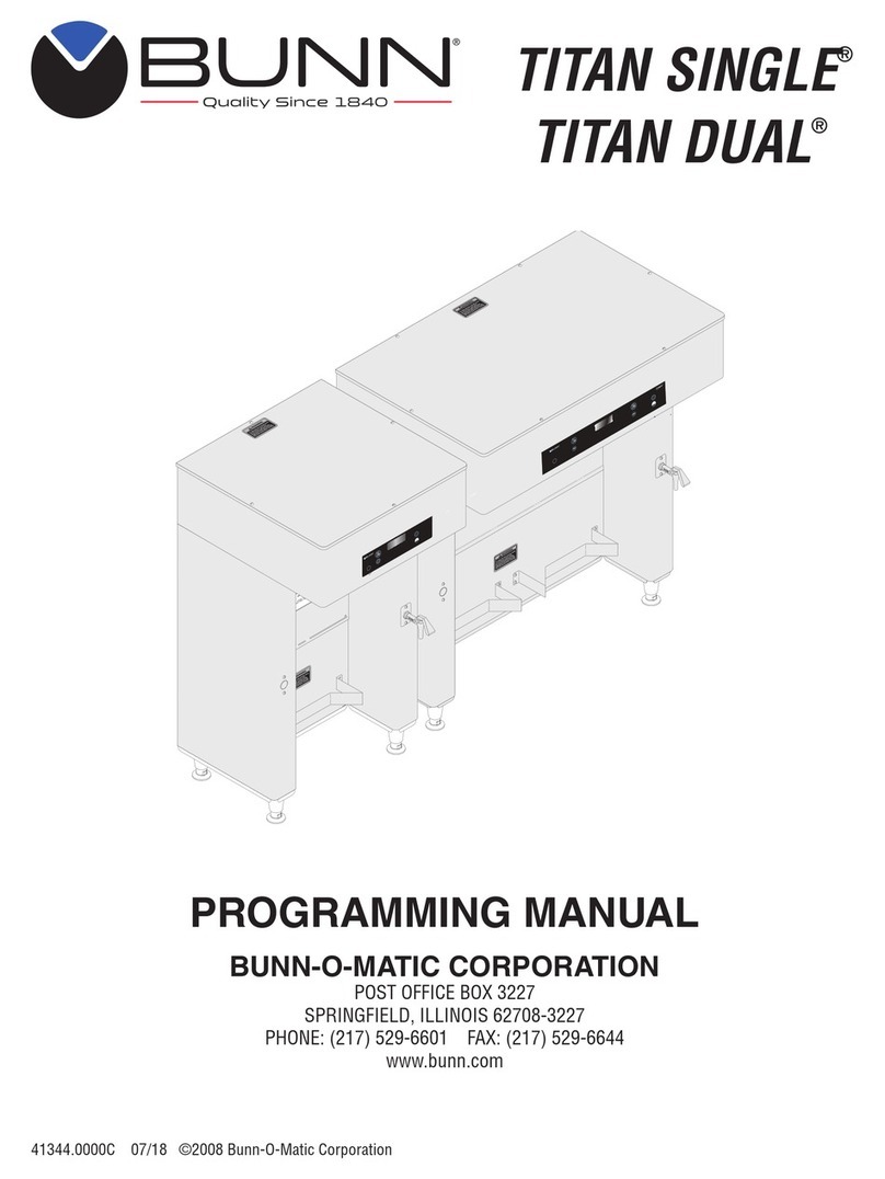 Bunn TITAN SINGLE Owner's manual