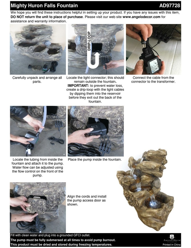 Angelo Decor Mighty Huron Falls AD97728 quick start guide Angelo Decor Mighty Huron Falls AD97728 quick start guide