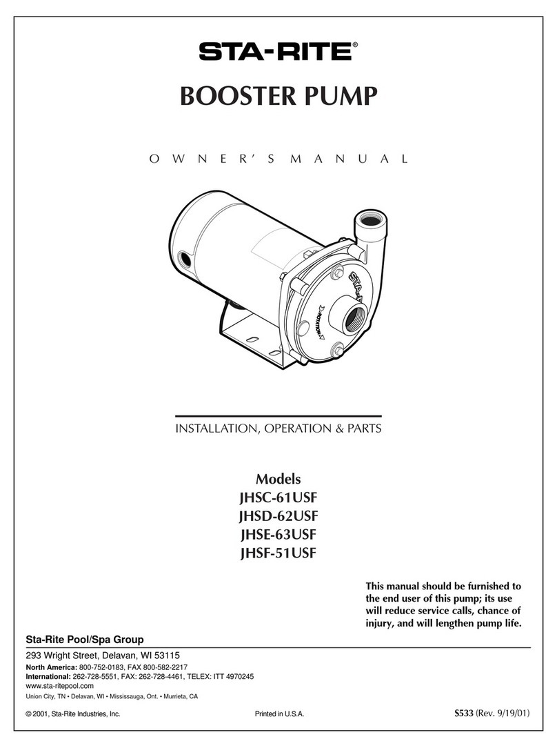 STA-RITE JHSC-61USF User manual