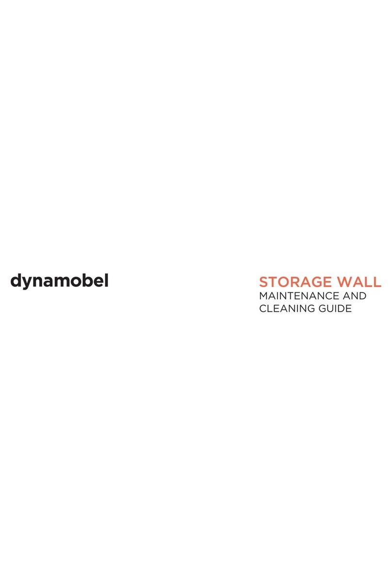 Dynamobel STORAGE WALL User maintenance and cleaning guide