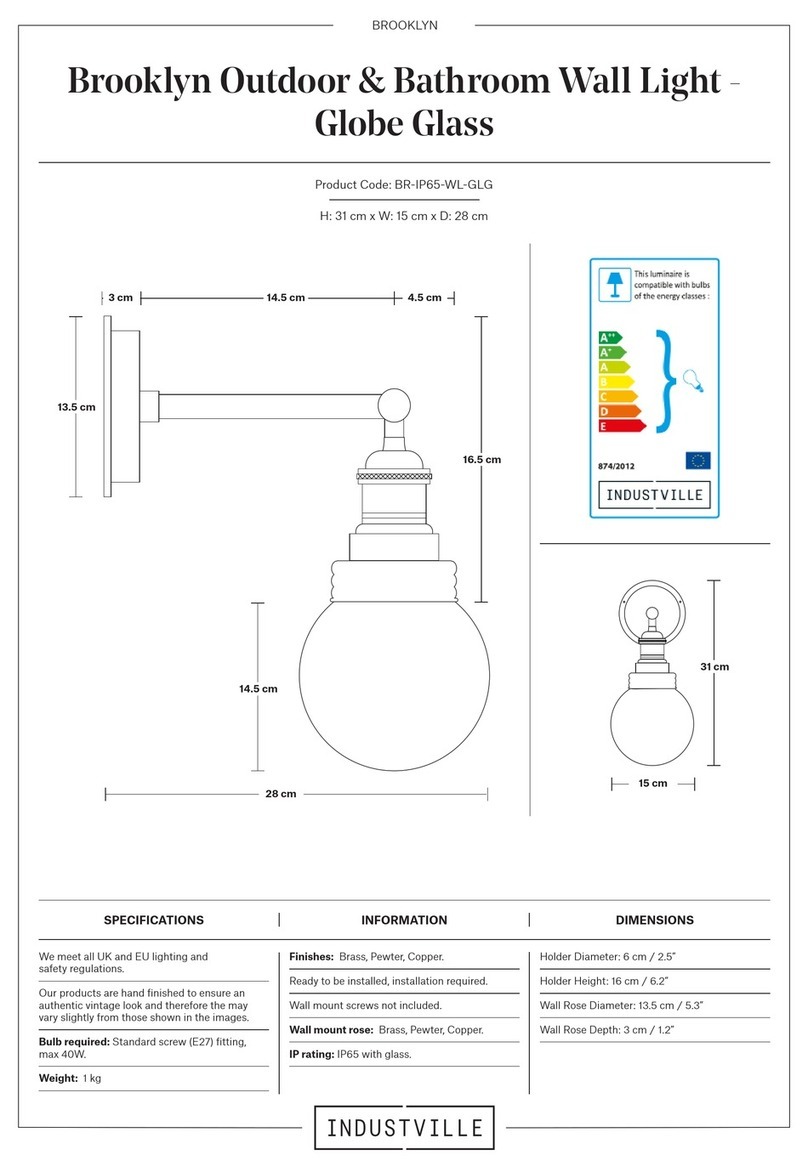 Brooklyn BR-IP65-WL-GLG User manual Brooklyn BR-IP65-WL-GLG User manual
