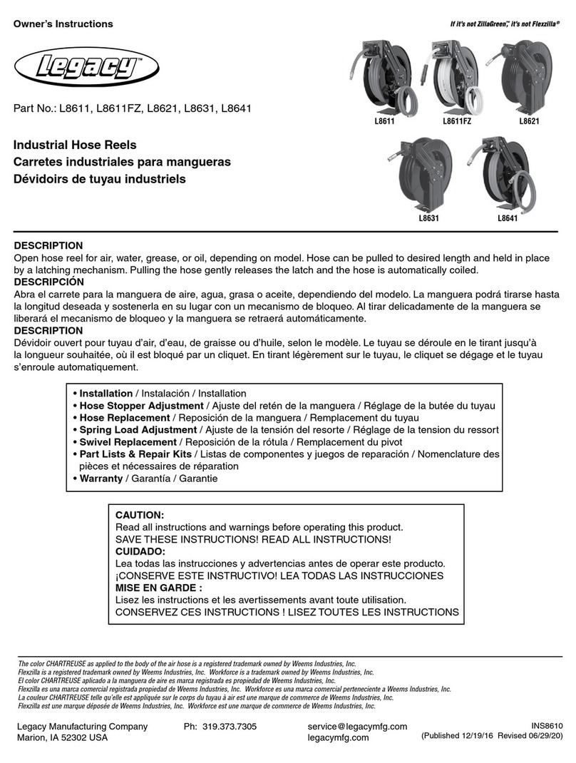 Legacy L8611 Owner's instructions
