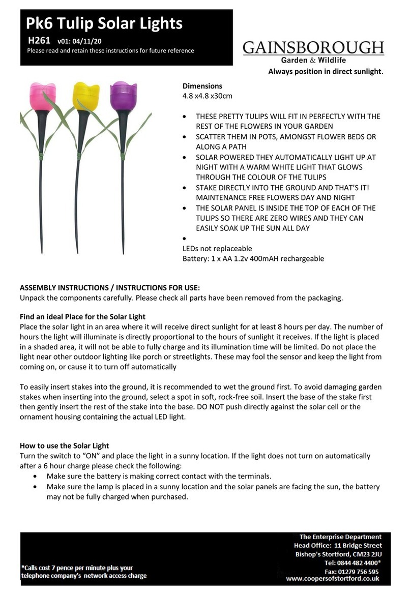 Gainsborough Pk6 Tulip H261 Instructions for use