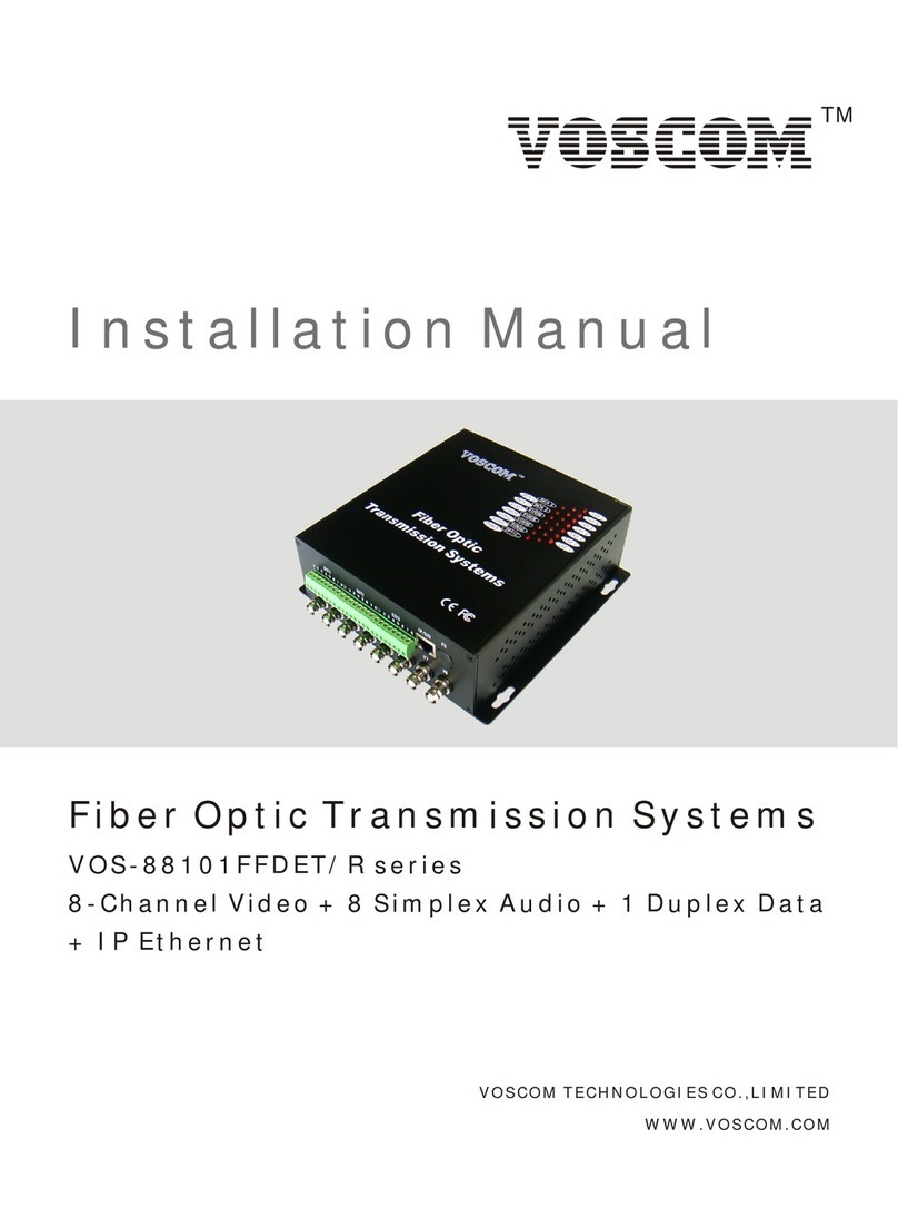 Voscom VOS-88101FFDE Series installation manual