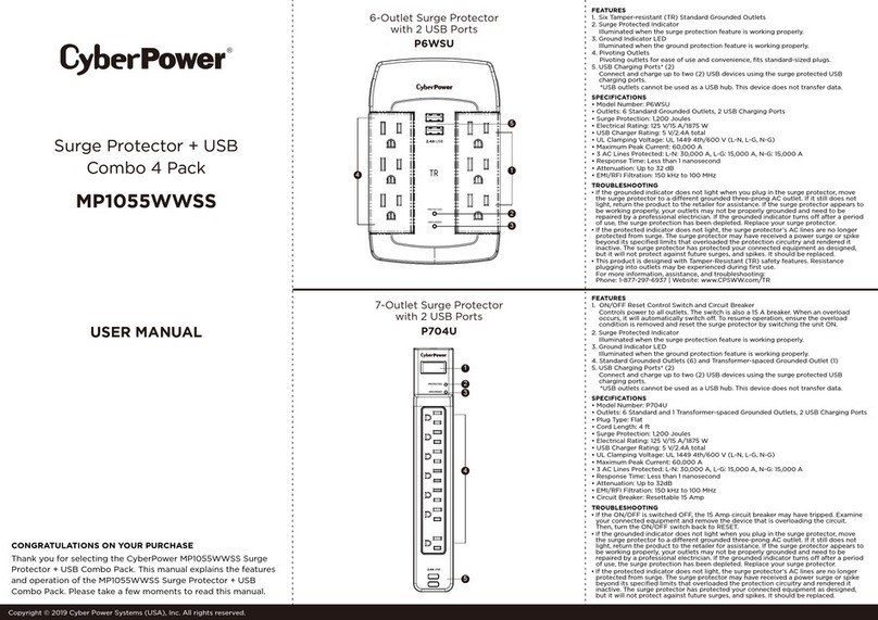CyberPower MP1055WWSS User manual CyberPower MP1055WWSS User manual