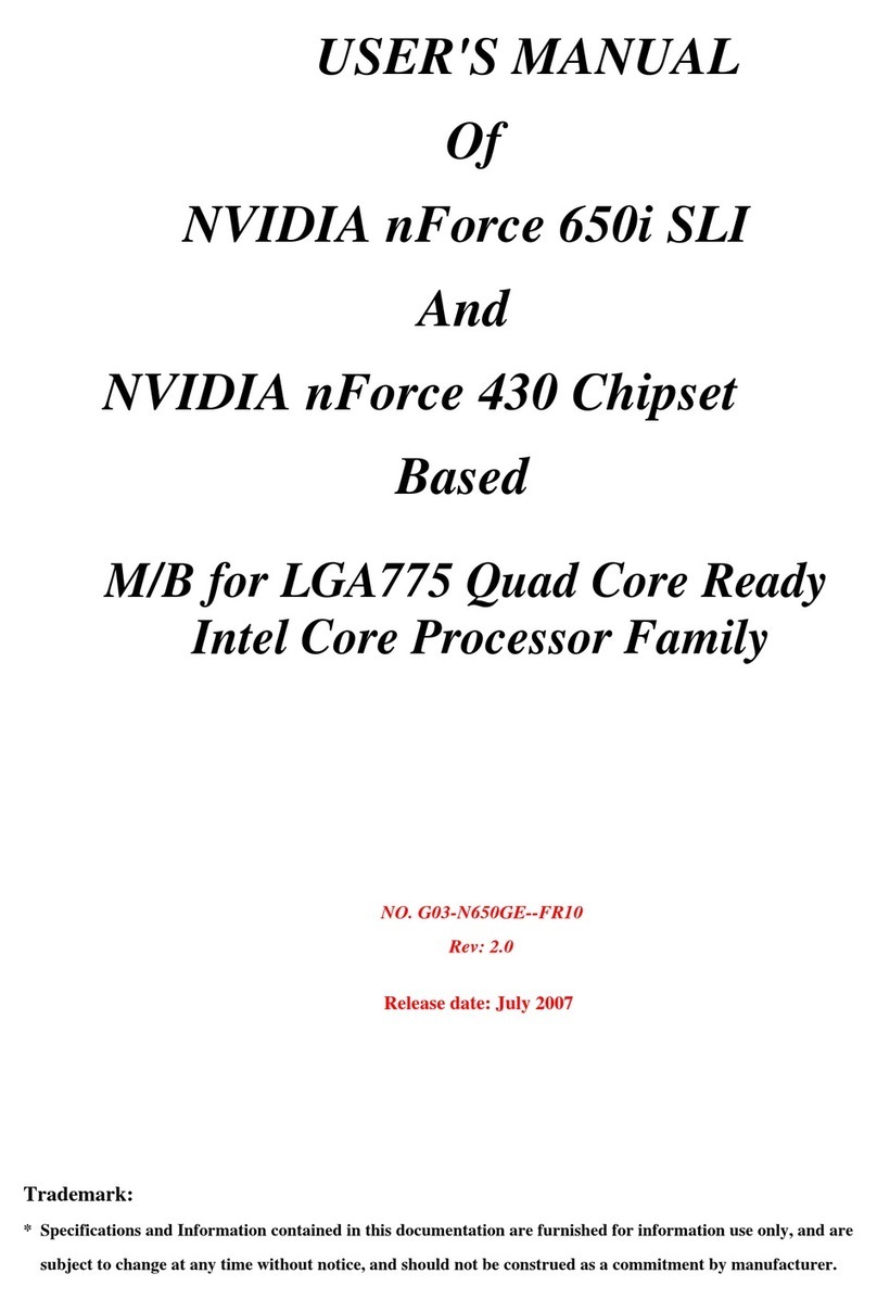 Nvidia nForce 650i Ultra SLI User manual