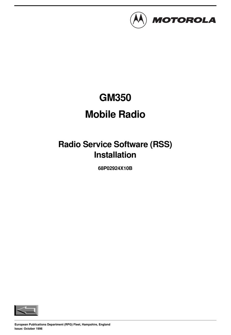 Motorola GM350 User manual