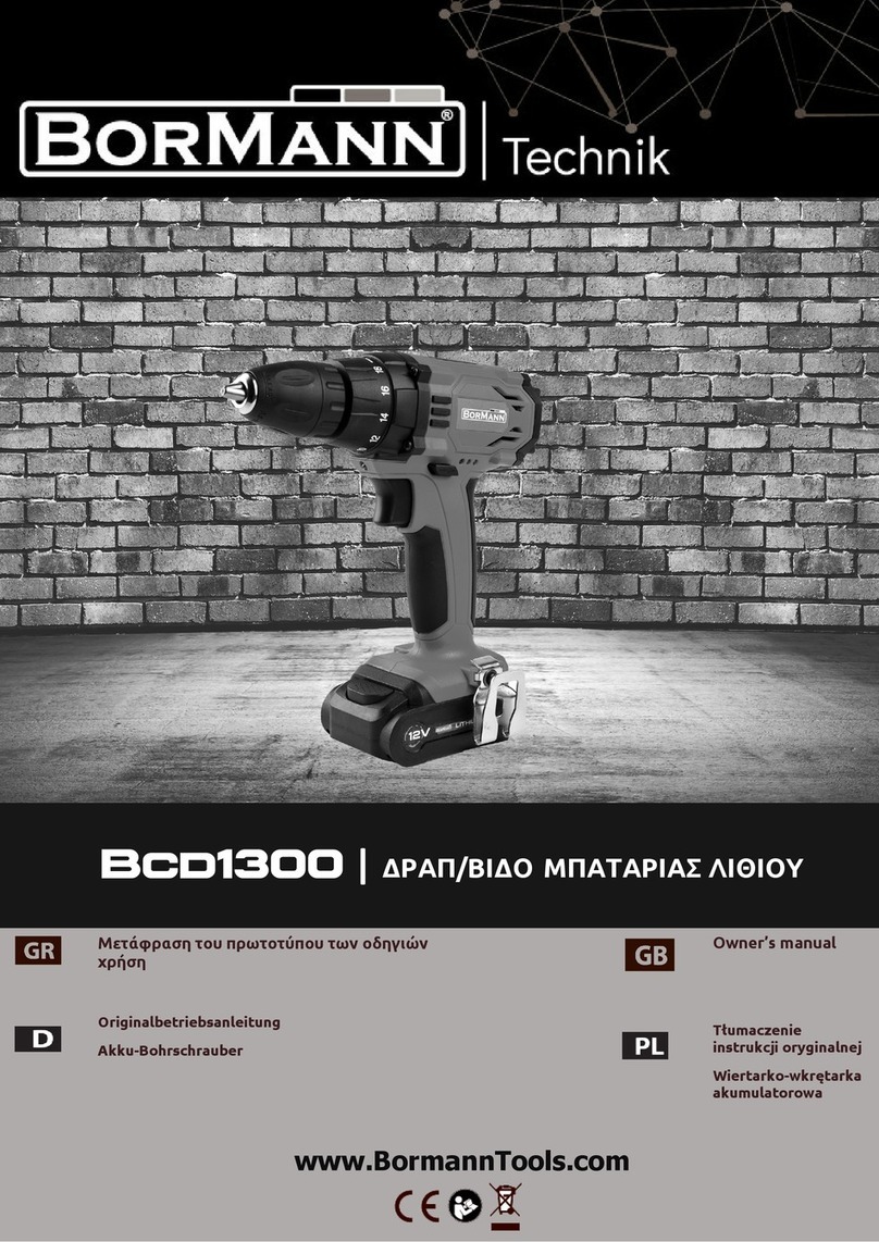 BorMann BCD1300 owner's manual