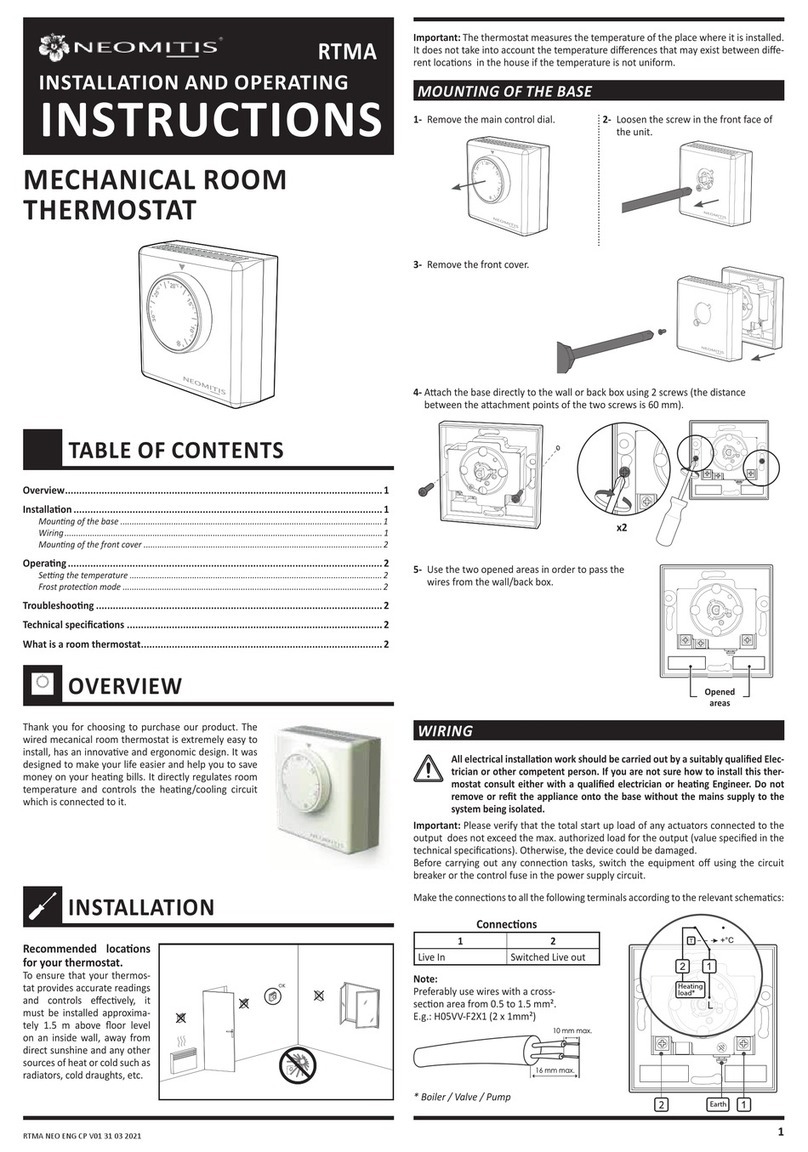 Neomitis RTMA Installation and operating instructions