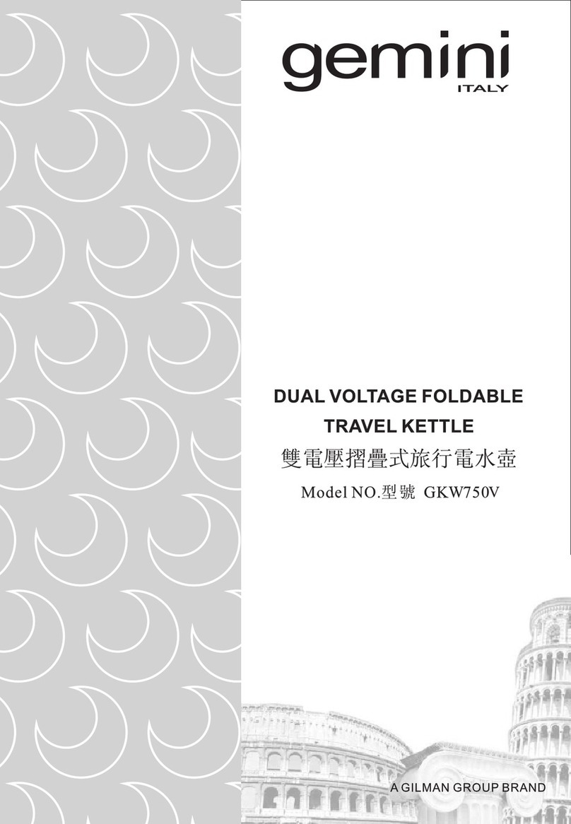 GILMAN Gemini GKW750W quick start guide