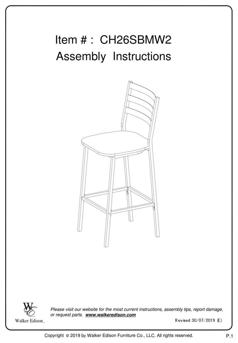 Walker Edison CH26SBMW2 User manual Walker Edison CH26SBMW2 User manual