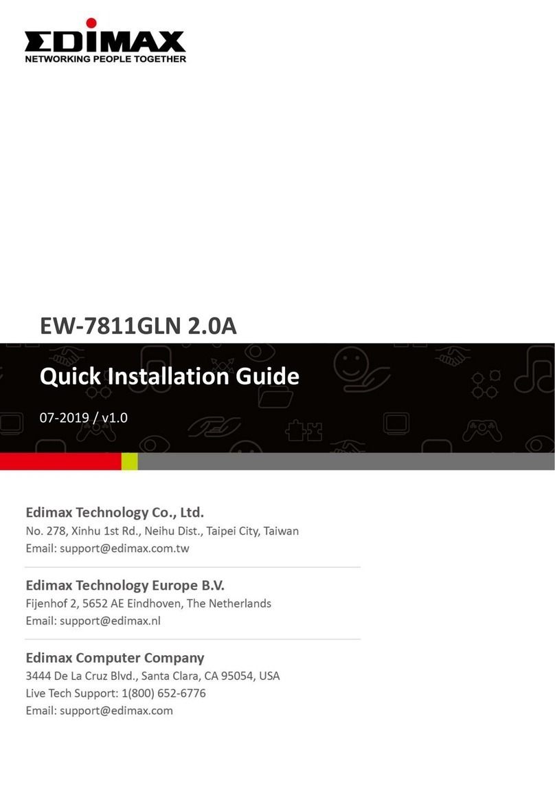 Edimax EW-7811GLN 2.0A Quick installation guide