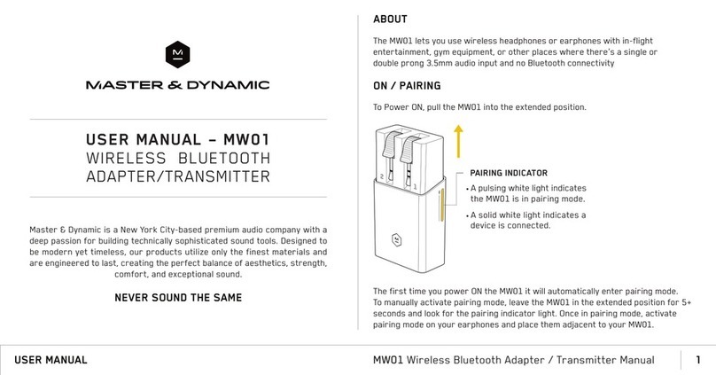 Master&Dynamic MW01 User manual