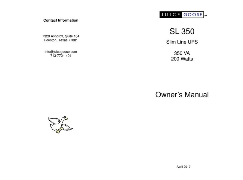 JuiceGoose SL 350 owner's manual