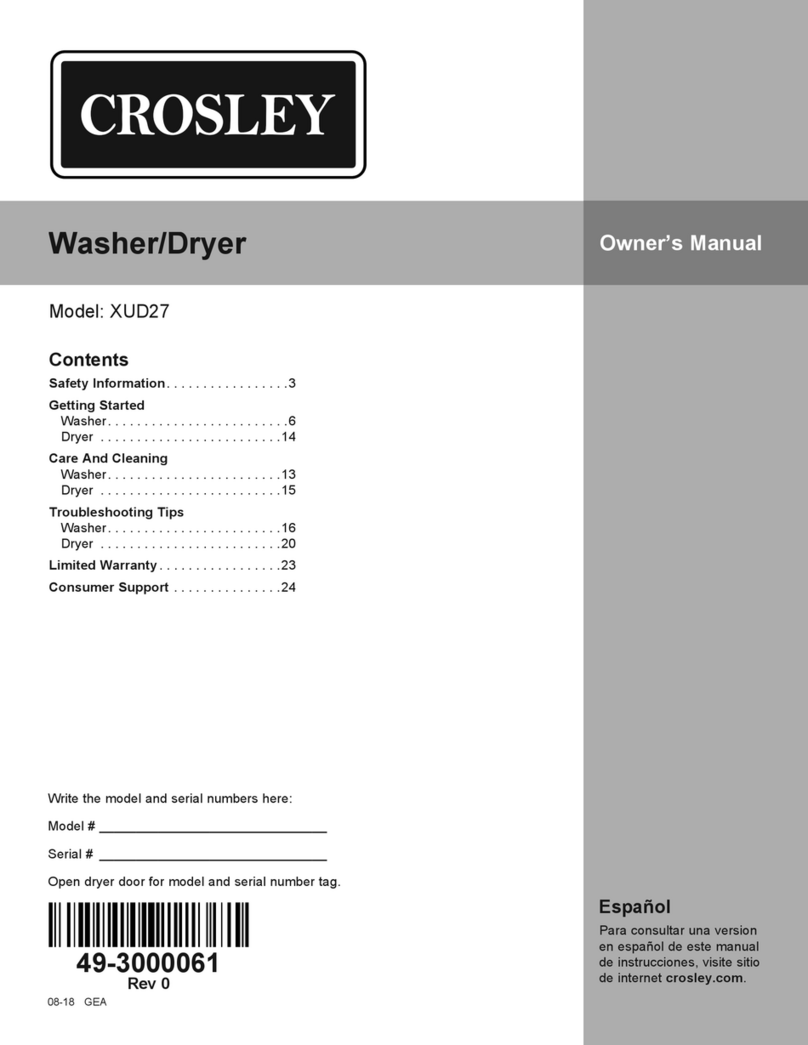 Crosley XUD27 User manual Crosley XUD27 User manual