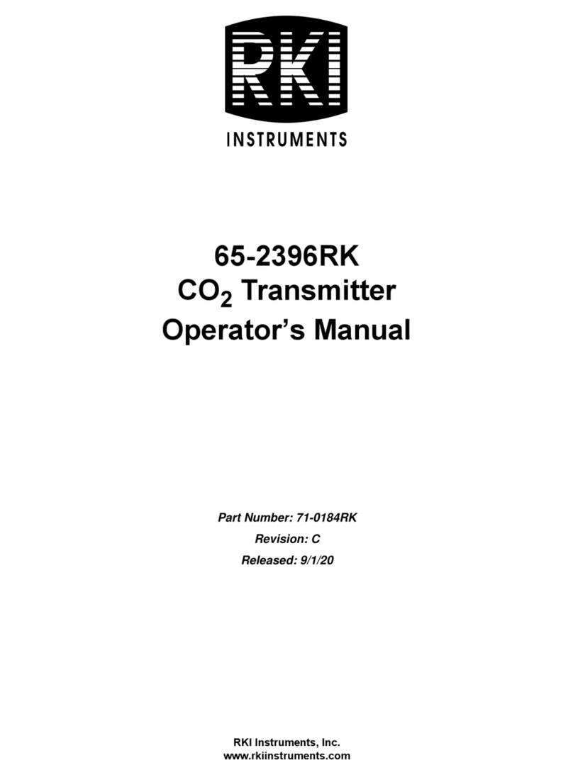RKI Instruments 65-2396RK Operator's manual