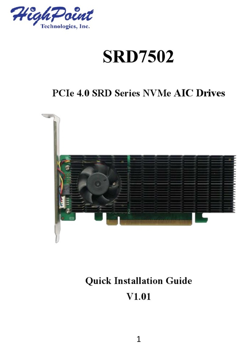 HighPoint SRD Series Quick installation guide
