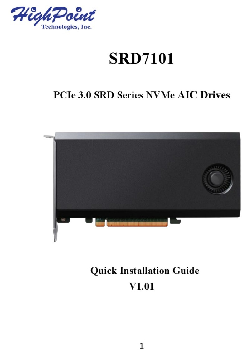 HighPoint SRD Series Quick installation guide