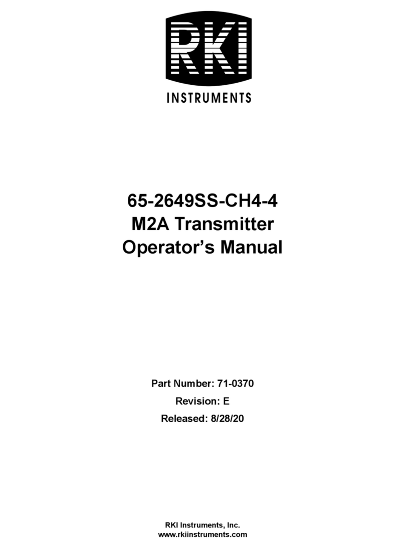 RKI Instruments 65-2649SS-CH4-4 User manual