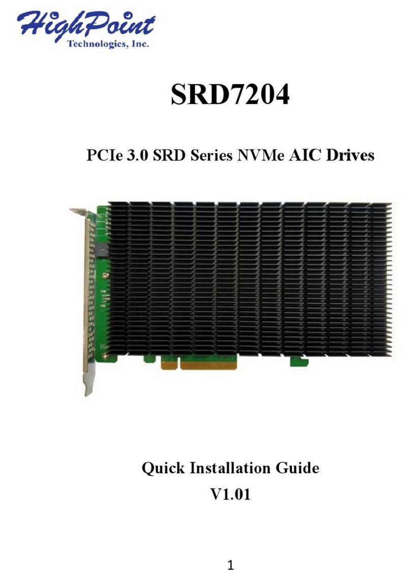 HighPoint SRD Series User manual HighPoint SRD Series User manual