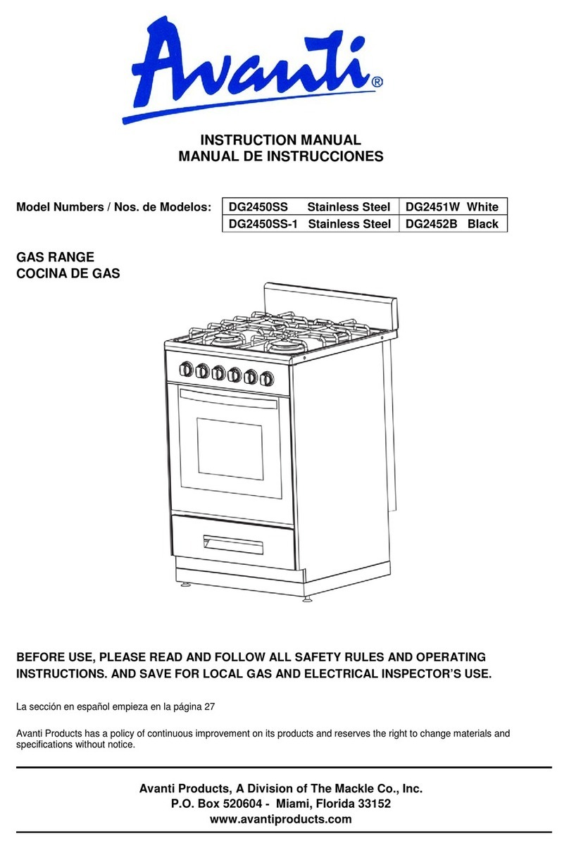 Avanti DG2450SS-1 instruction manual Avanti DG2450SS-1 instruction manual