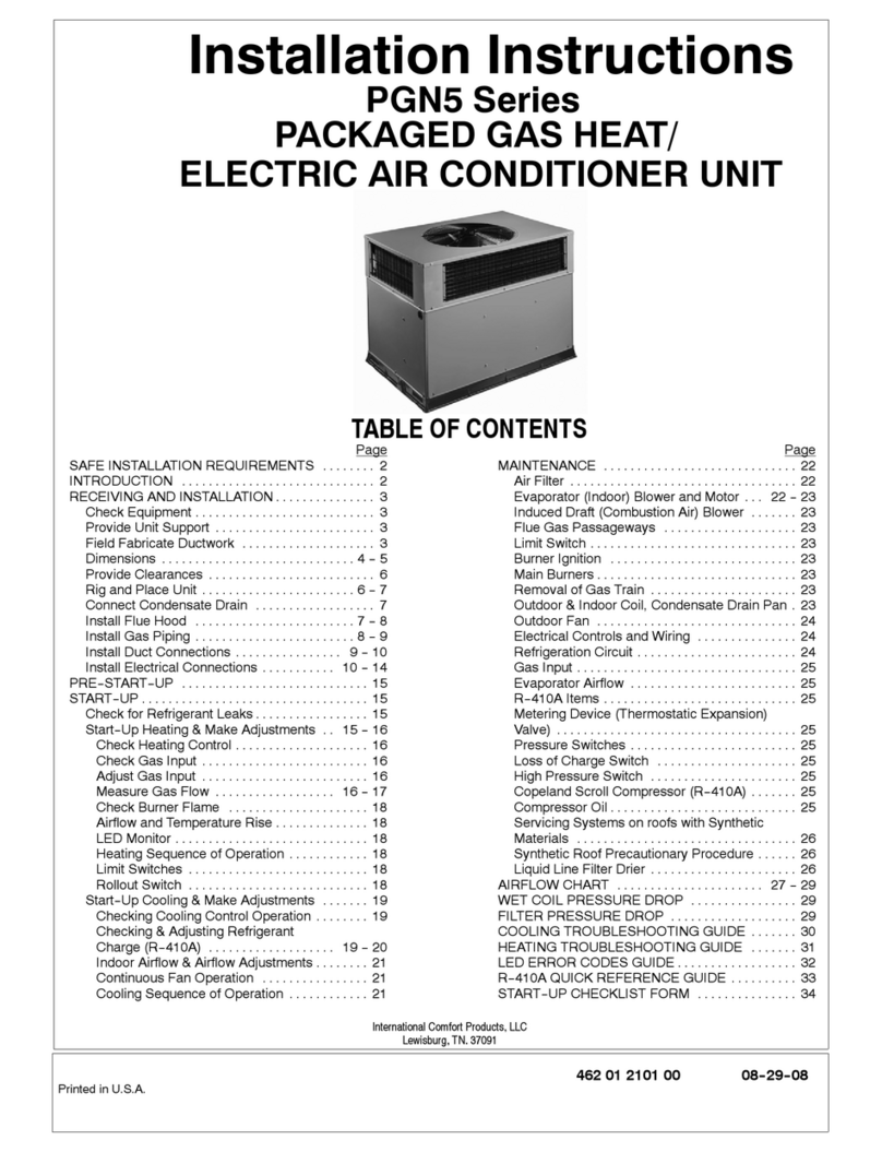International comfort products PGN5 Series User manual International comfort products PGN5 Series User manual