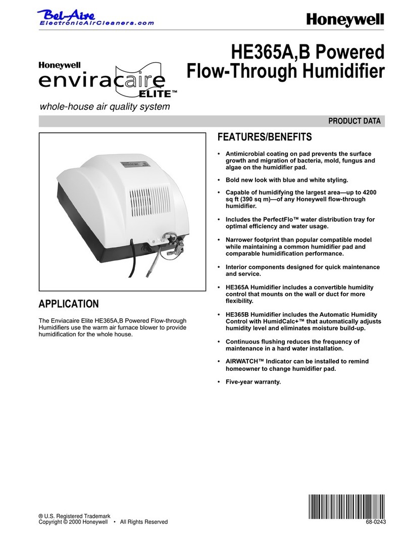 Honeywell Enviracaire Elite HE365A User manual