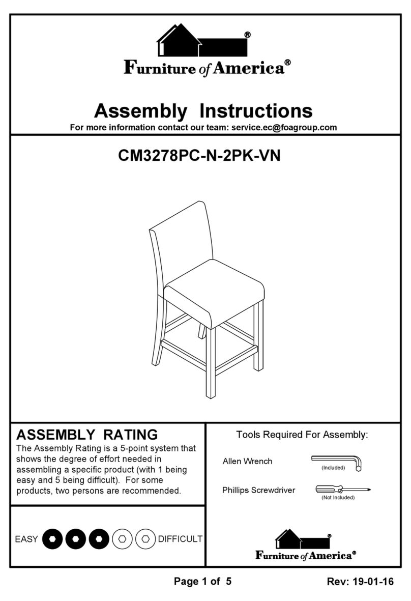Furniture of America CM3278PC-N-2PK-VN Assembly instructions Furniture of America CM3278PC-N-2PK-VN Assembly instructions