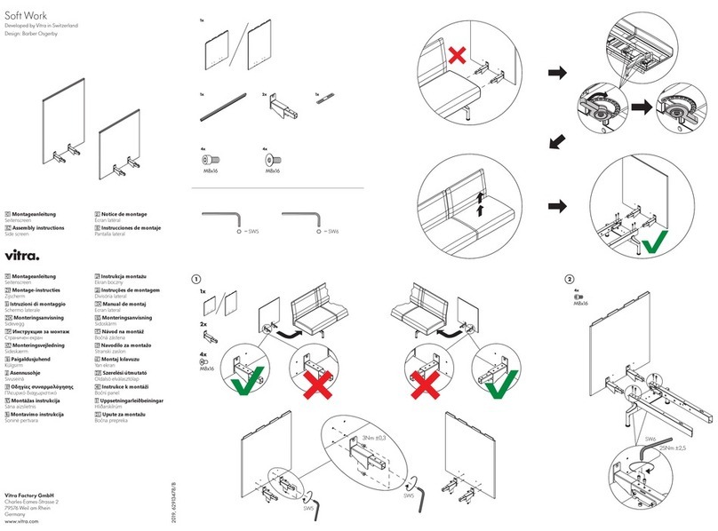 VITRA Soft Work Side screen Assembly instructions
