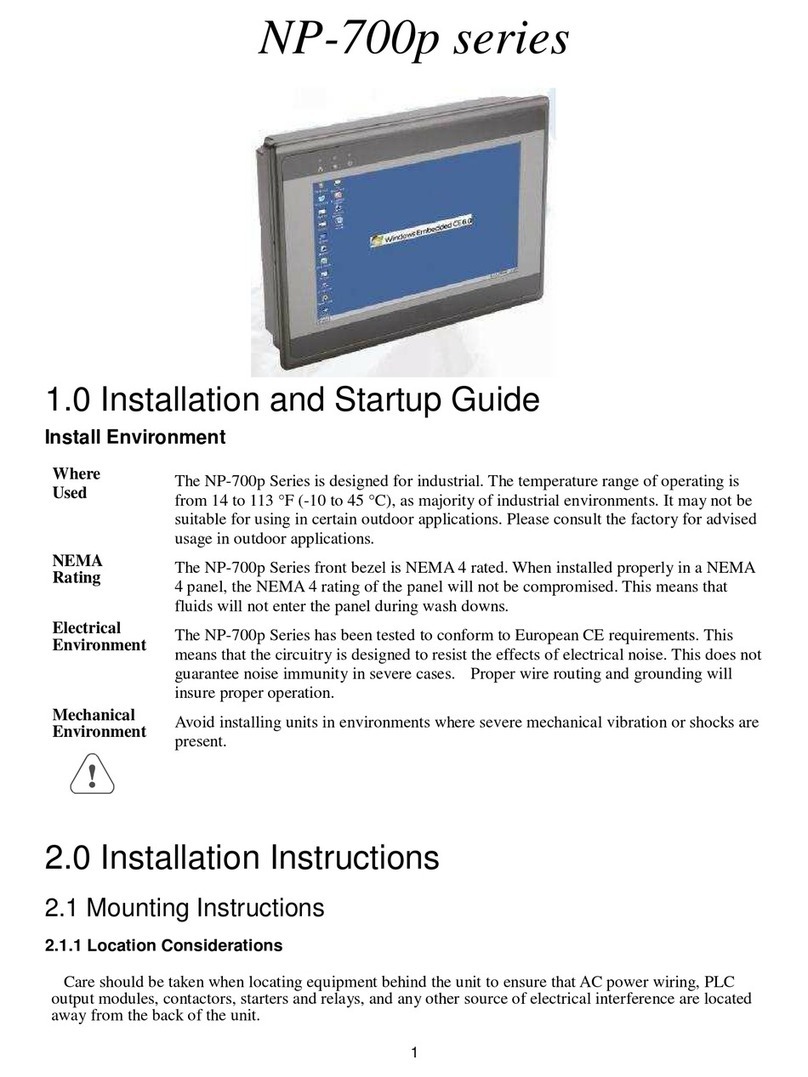 weintek NP-700p Series Installation and startup guide