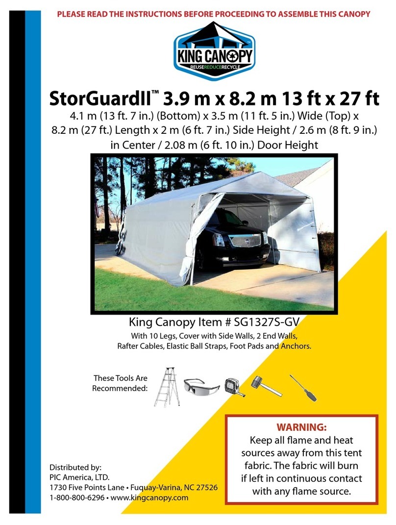 KING CANOPY StorGuardII SG1327S-GV User manual