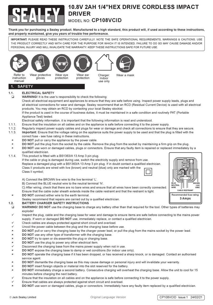 Sealey CP108VCID User manual
