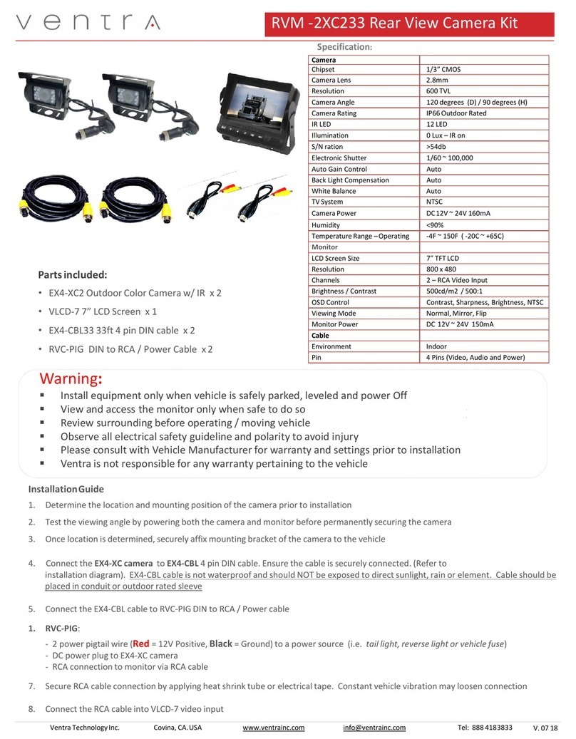 VENTRA RVM-2XC233 quick start guide