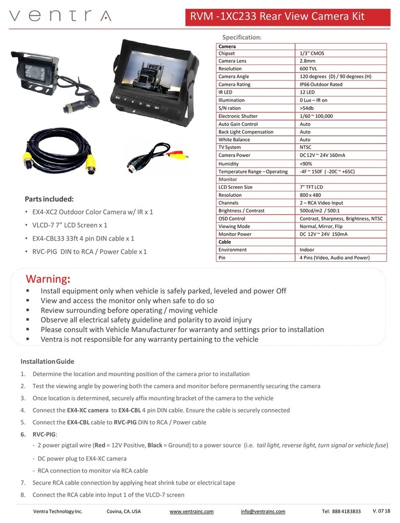 VENTRA RVM-1XC233 quick start guide