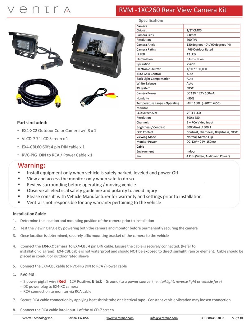 VENTRA RVM-1XC260 quick start guide
