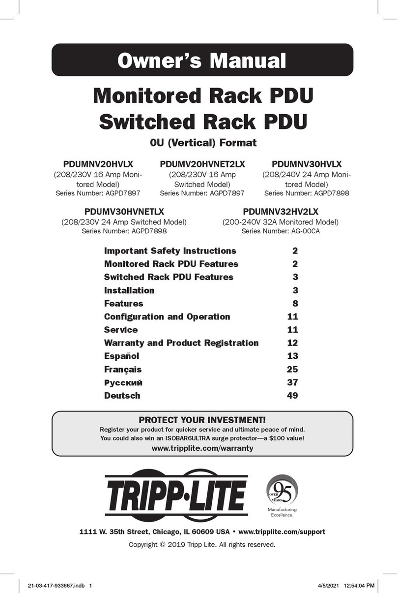Tripp Lite AGPD7897 Series User manual