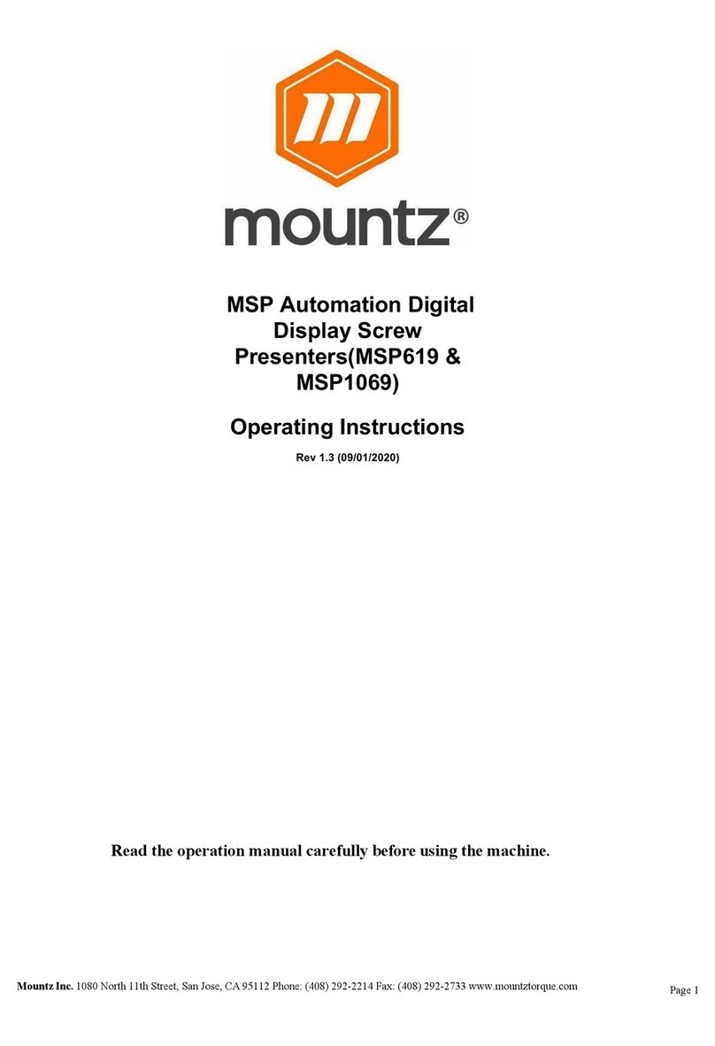 Mountz MSP619 series operating instructions