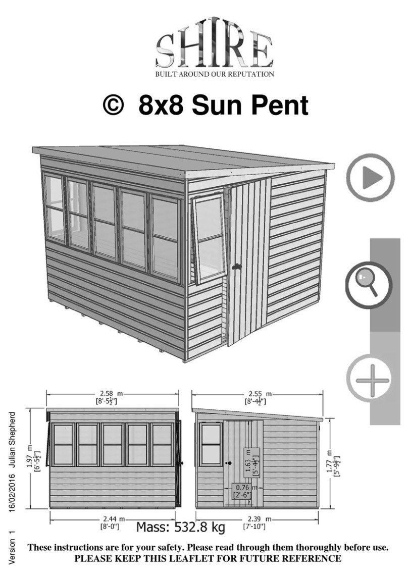 Shire 8x8 Sun Pent Instruction leaflet