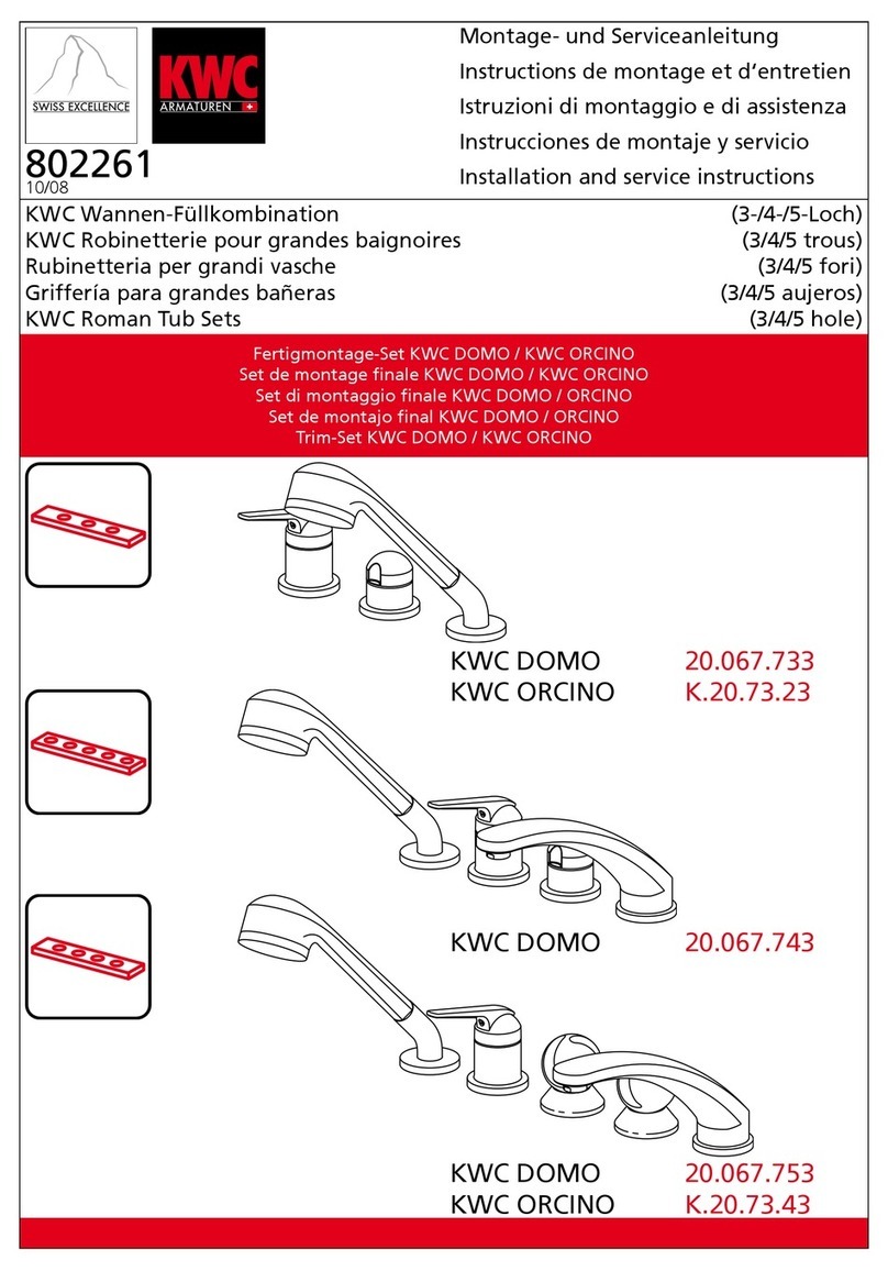 KWC DOMO 20.067.733 Installation and service instructions KWC DOMO 20.067.733 Installation and service instructions