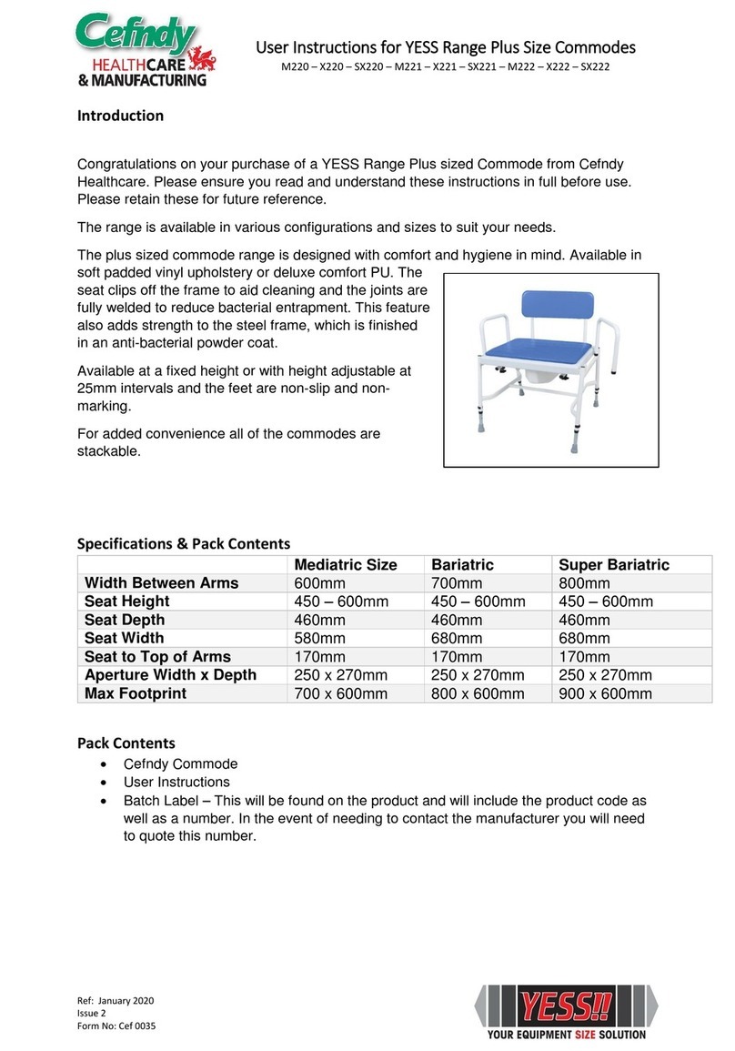 Cefndy YESS Range Plus User instructions