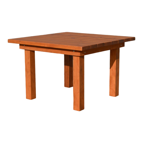 Forever Redwood SQUARE PATIO TABLE User manual Forever Redwood SQUARE PATIO TABLE User manual