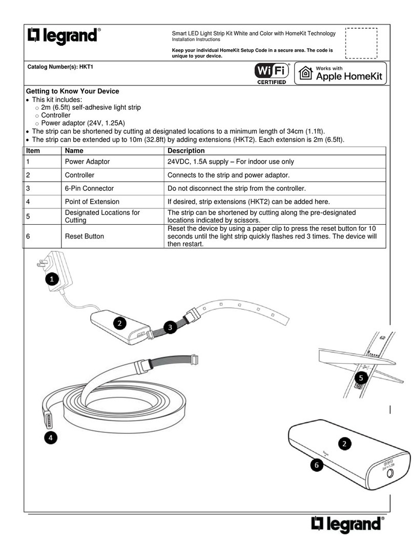 LEGRAND HKT1 User manual