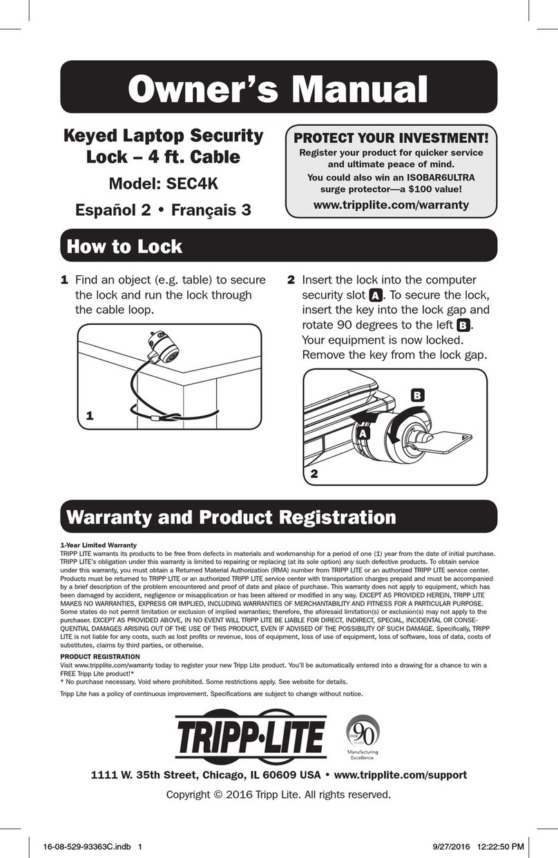 Tripp Lite SEC4K User manual