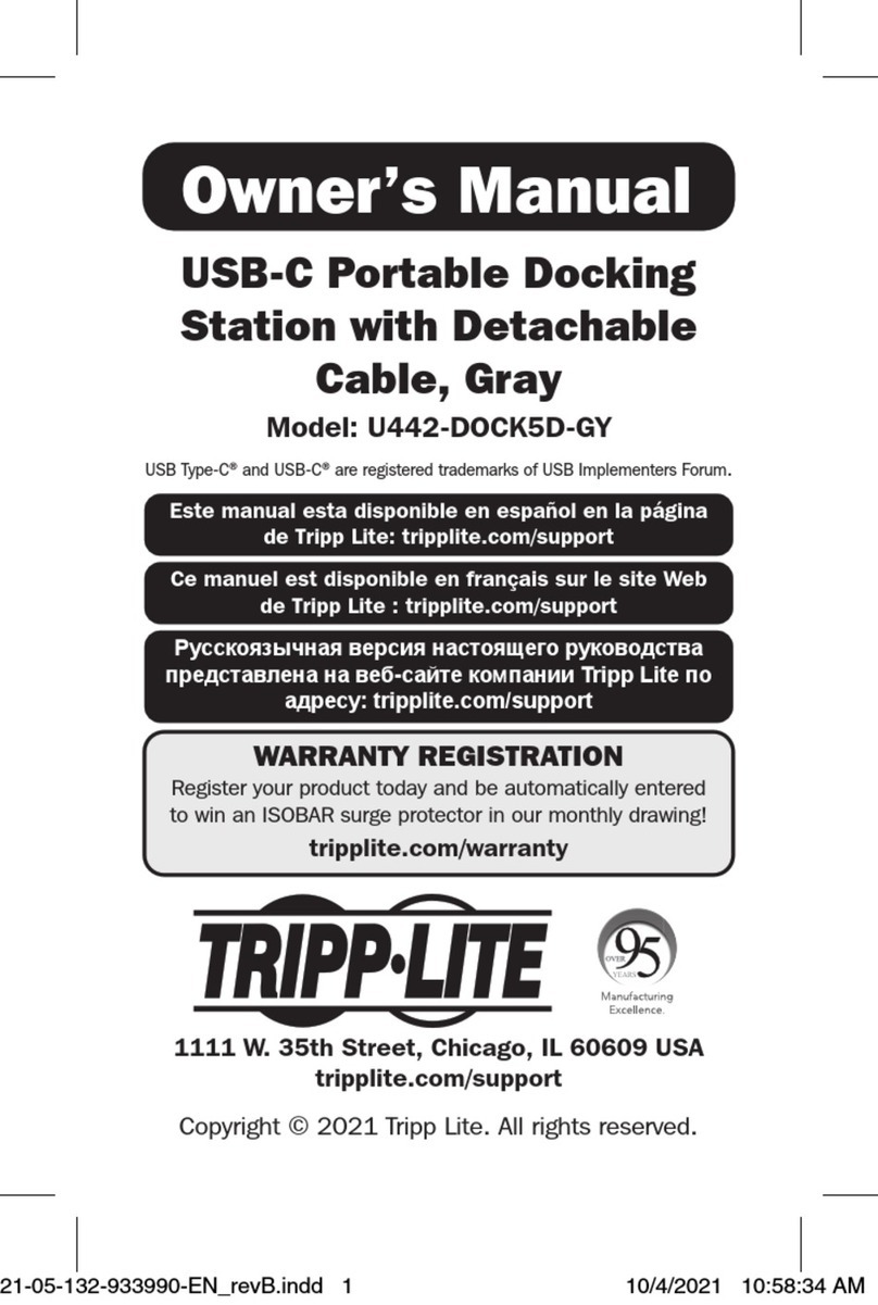 Tripp Lite U442-DOCK5D-GY User manual