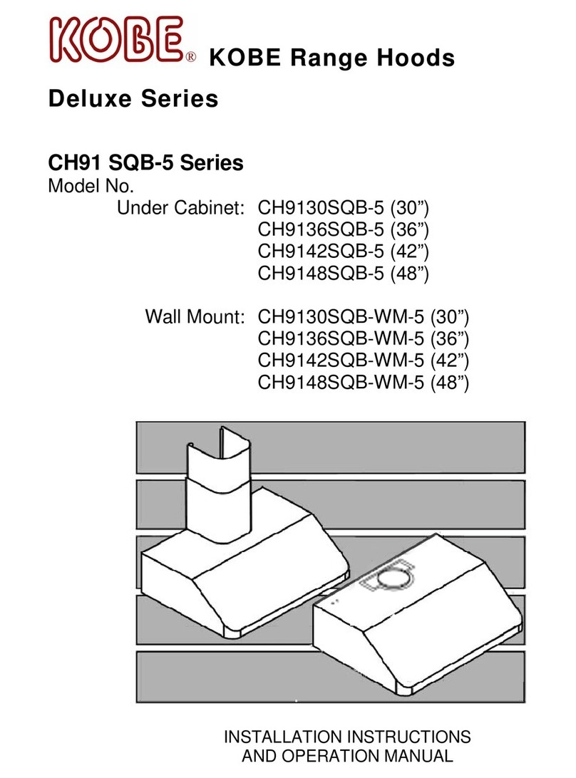 KOBE CH91 SQB-5 Series Installation instructions and operation manual