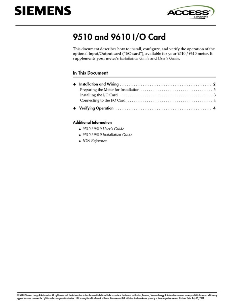 Siemens 9510 User manual